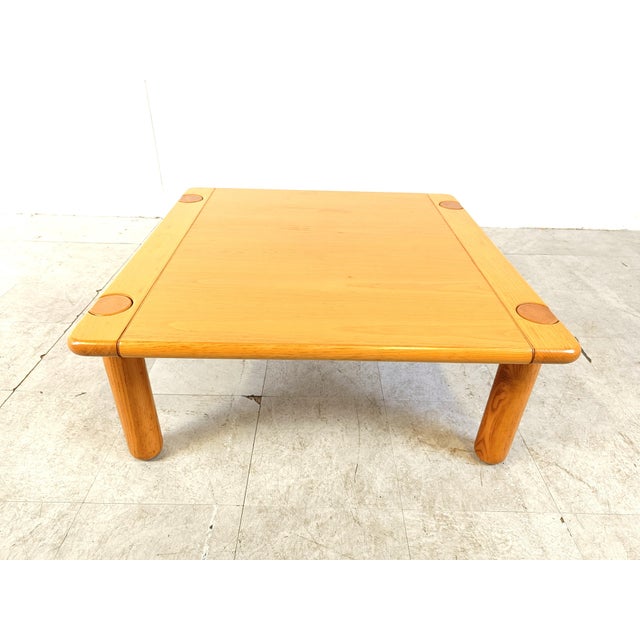 Brown Mid-Century Wooden Coffee Table, 1970s For Sale - Image 8 of 8