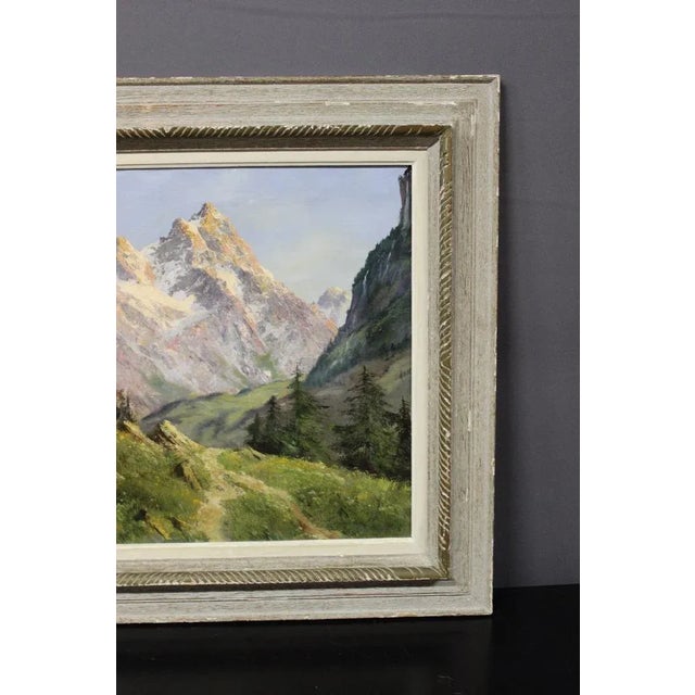 Oil on canvas, Austrian mountain landscape (Sonnenspitze) by Johannes Gebhardt (1894/1976), signed lower left and located...