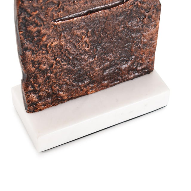 2020s Modern Man Sculpture in Aluminum with Marble Base- Tall For Sale - Image 5 of 11