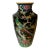 Japanese Black Enameled Bird of Paradise Porcelain Vase, Circa 1930 For Sale
