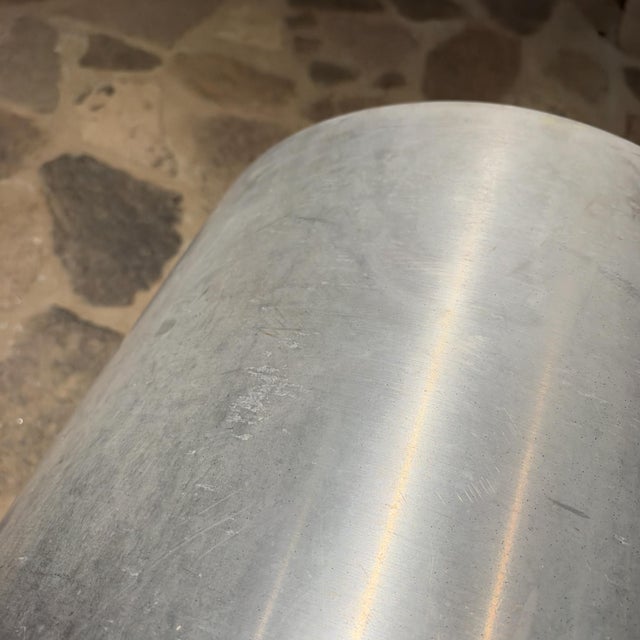 Vintage Minimalist Aluminum Cylinder Floor Planter Paul Mayen - Habitat 18" Tall For Sale - Image 9 of 10