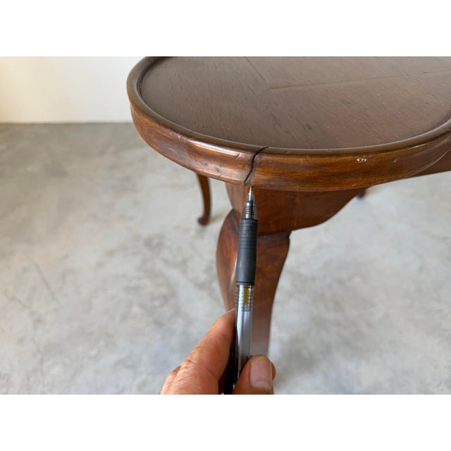 Vintage Hollywood Regency Italian Quatrefoil Wood Game Table For Sale - Image 11 of 12