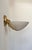 Vintage Brass and Frosted Glass Wall Lights, Italy, 1970s, Set of 2 For Sale - Image 4 of 7