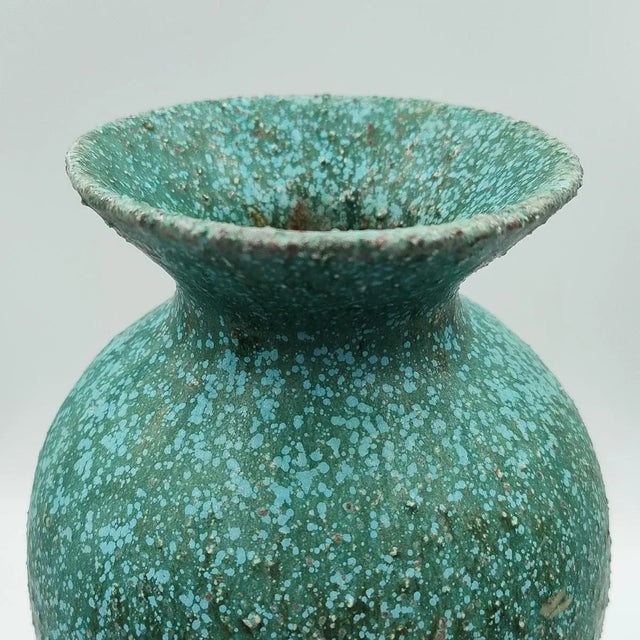 Mid-Century Modern 1970s Green Lava Vase. Made in Germany For Sale - Image 3 of 6