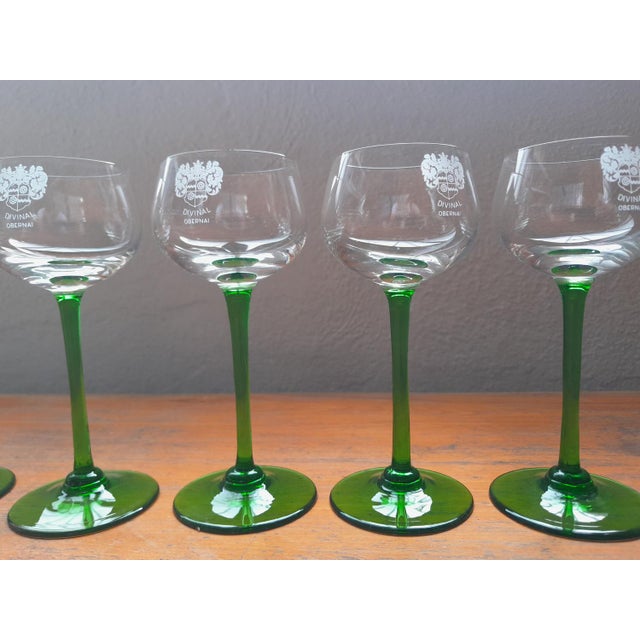 Vintage and Bohemian Two-Tone Alsatian Wine Glasses, Set of 10 For Sale - Image 6 of 11