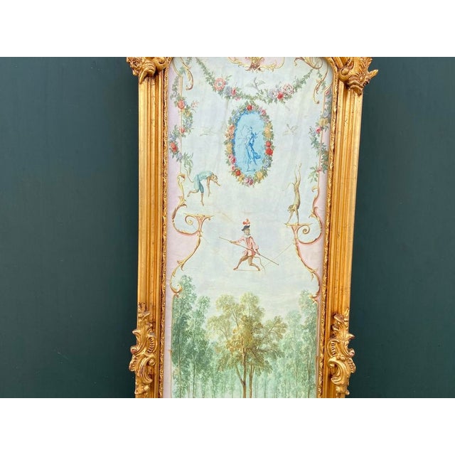 1970s French Louis XVI Gold Beech Wall Artwork Framed - 1 Piece For Sale - Image 4 of 13