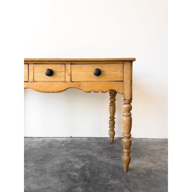 Antique 19th Century English Pine Console Table For Sale - Image 4 of 9