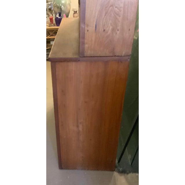 Antique Primitive Step Back Walnut Cupboard For Sale - Image 14 of 15