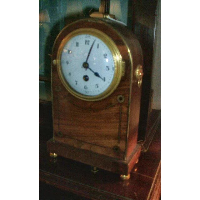 Edwardian Mahogany Mantel Carriage Clock in the Regency Taste For Sale - Image 9 of 10
