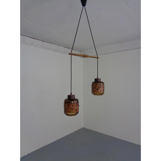 Mid-Century Modern Dutch Copper and Glass Ceiling Lamp by Nanny Still for Raak, 1960s For Sale - Image 3 of 18