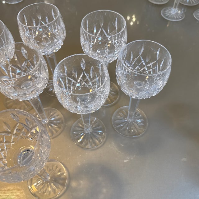 Waterford Lismore Crystal White Wine Glasses, Set of Seven For Sale - Image 11 of 12