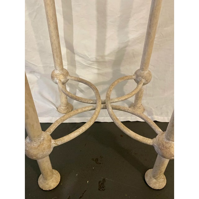 1970s Wrought Iron Ornate Tall Stand Pedestal For Sale In Palm Springs - Image 6 of 13