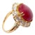 18k Yellow Gold Large 11ct Burmese No Heat Cabochon Ruby and Diamond Ring by Van Cleef & Arpels. *Includes GIA...