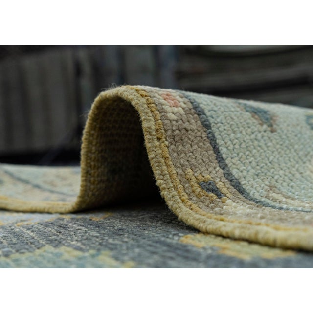 Textile Turkish Oushak Rug 2'9" x 7'9" #19198 For Sale - Image 7 of 8