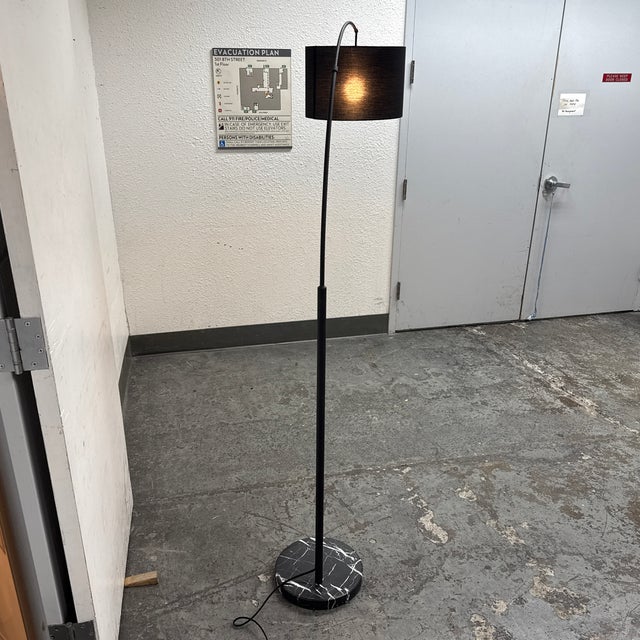 Black Eq3 Arc Floor Lamp For Sale - Image 8 of 12