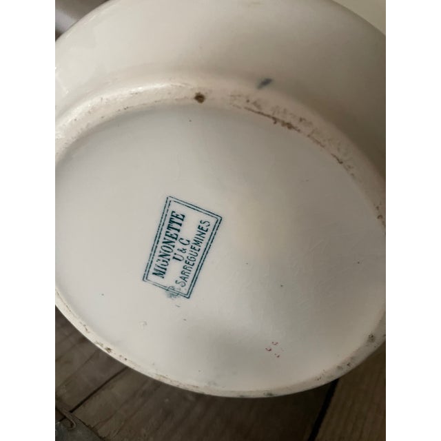 Ceramic Antique Bathroom Set from Sarreguemines, 1890s, Set of 4 For Sale - Image 7 of 16