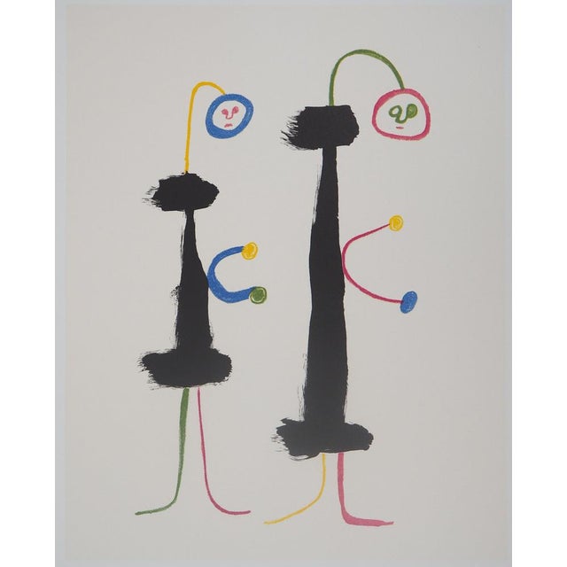 Joan Miro, Surrealist Loving Couple, Lithograph For Sale - Image 3 of 6