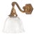 Antique Reclaimed Glass Holophane Wall Light, 1950s For Sale