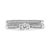.925 Sterling Silver 1/3 Cttw Diamond Classic Engagement Ring Bridal Set with Milgrain (I-J Color, I3 Clarity) - Ring Size 7 For Sale - Image 4 of 6