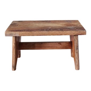 1970s Small Wooden Milking Stool For Sale