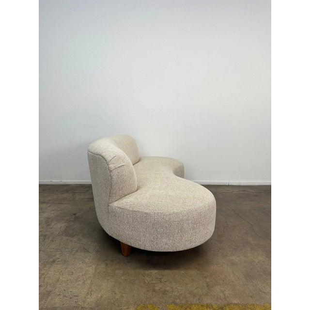 Textile Made to Order Kidney Loveseat Sofa For Sale - Image 7 of 11