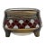 Early 20th Century Russian Silverplate, Champleve, and Glass Salt Dip For Sale