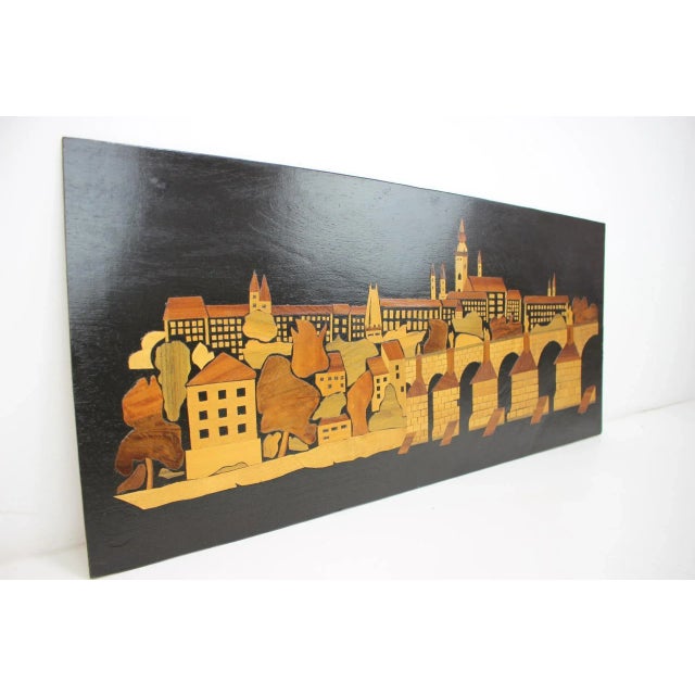 - made in Czechoslovakia - made of veneer - picture is made of plywood and veneer - good, original condition.