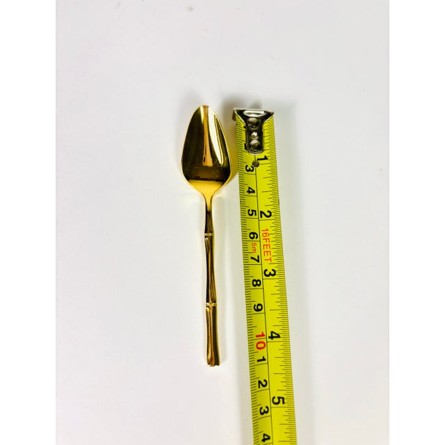 Mid 20th Century Supreme Cutlery Gold-Plated “Bamboo Motif” Demitasse Spoons in Original Presentation Case – Set of 6 For Sale - Image 9 of 9