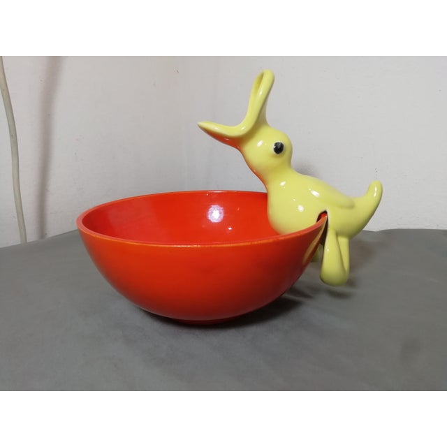 Ceramic Duck-Shaped Baby Food Bowl by Ginori San Cristoforo, Italy, 1930s For Sale - Image 7 of 12