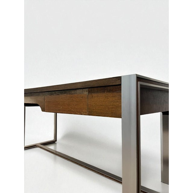 Large Double-Sided Ministers Desk in Varnished Rosewood by Claude Gaillard for Ligne Roset, 1970s, Set of 2 For Sale - Image 14 of 18