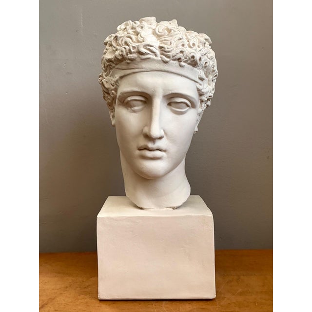 Vintage Plaster Classical Bust of Roman Warrior For Sale - Image 18 of 18