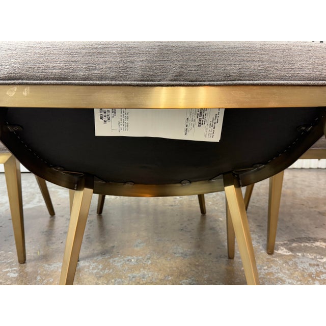 Century Furniture Camille Brass Dining Arm Chairs, Set of Four For Sale - Image 11 of 15