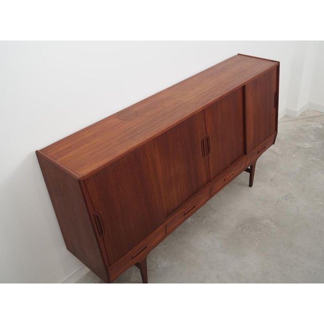 Orange Teak Highboard, Danish Design by Børge Seindal for Westergaard from P. Westergaard Mobelfabrik, 1960s For Sale - Image 8 of 18
