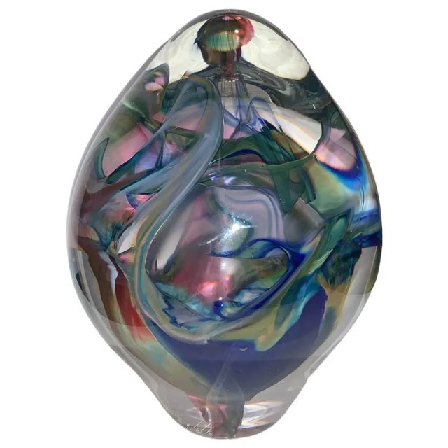 Vintage Blown Art Glass Paper Weight, Signed For Sale In Washington DC - Image 6 of 8