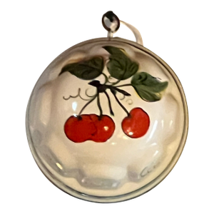 Vintage Ceramic Mold With Cherries From Italy