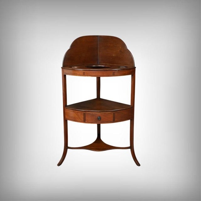 Small Mahogany Corner Vanity Unit, Early 20th Century For Sale - Image 16 of 16