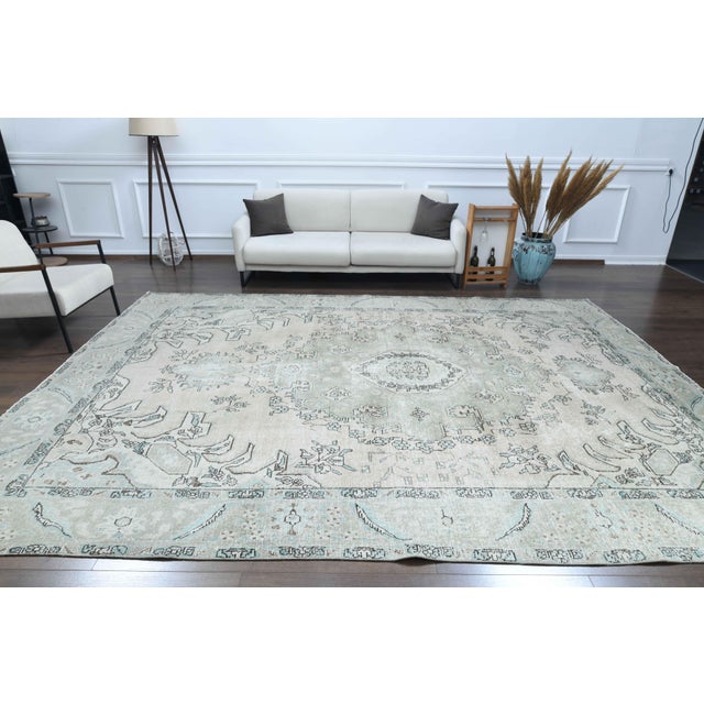 Vintage Persian Hand-Knotted area rug is a semi-antique vintage area rug. The '70s Eastern region of Anatolian's unique...