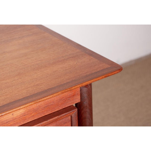 Wood Danish Executive Desk by Gunnar Nielsen Tibergaard, 1960s For Sale - Image 7 of 18
