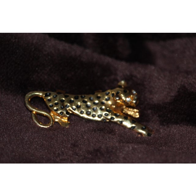 Metal Vintage Jaguar Brooch Pin, 1980s For Sale - Image 7 of 12