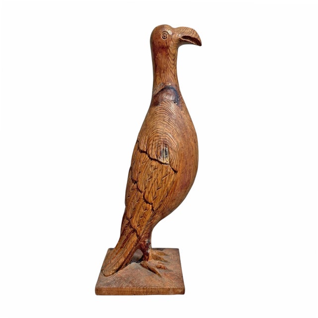 Modern American Folk Art Carved Pine Eagle For Sale - Image 3 of 12