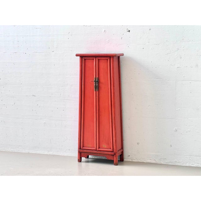 Chinese Wedding Cabinet in Red For Sale - Image 16 of 16