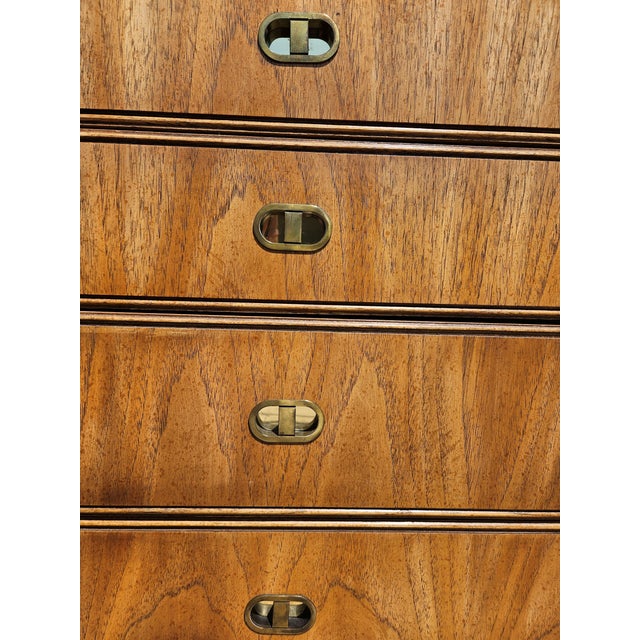Drexel 1970s Drexel Campaign Tallboy Chest For Sale - Image 4 of 8