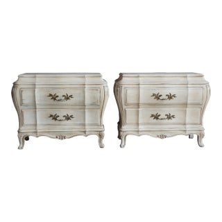 Karges Painted Ccountry French Nightstands For Sale