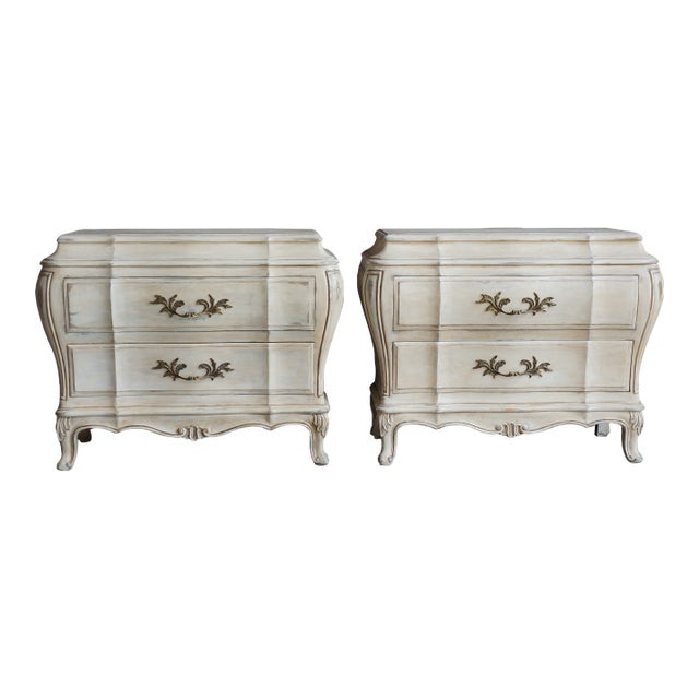 Karges Painted Ccountry French Nightstands For Sale
