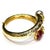 Bochic “Orient” South Sea Pearl, Ruby & Multi-Sapphire Bangle Set in 18K Gold & Silver** Black Tahitian South Sea Pearl...