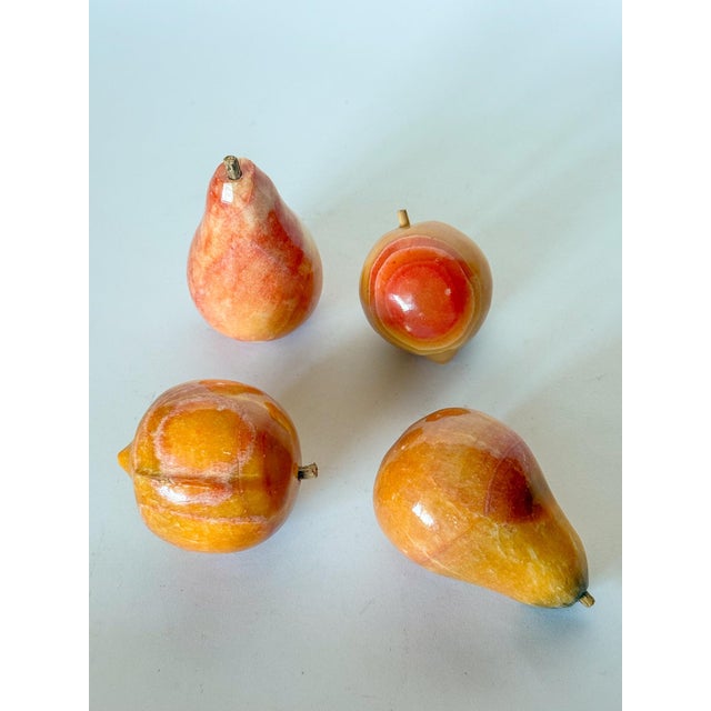 Mid 20th Century Vintage Italian Alabaster Fruits, Pears and Peaches For Sale - Image 5 of 16