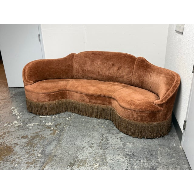 Hollywood Regency Michael Taylor Paris Sofa For Sale - Image 3 of 12