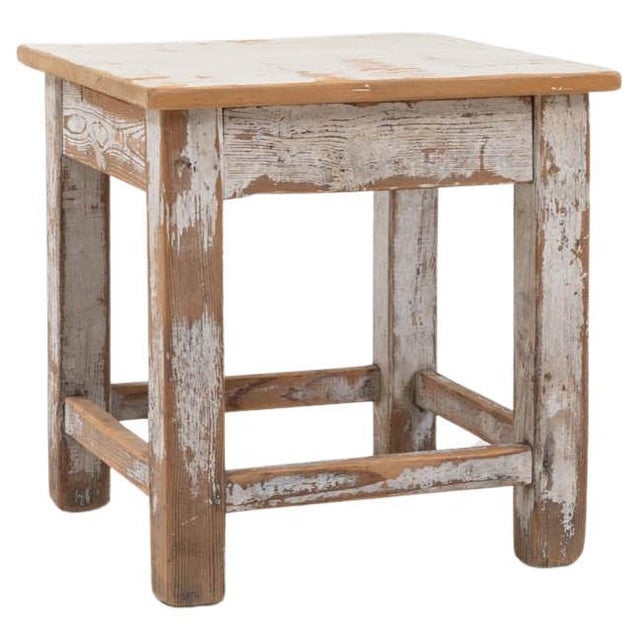 Early 20th Century Central European Wood Patinated Stool For Sale - Image 15 of 18