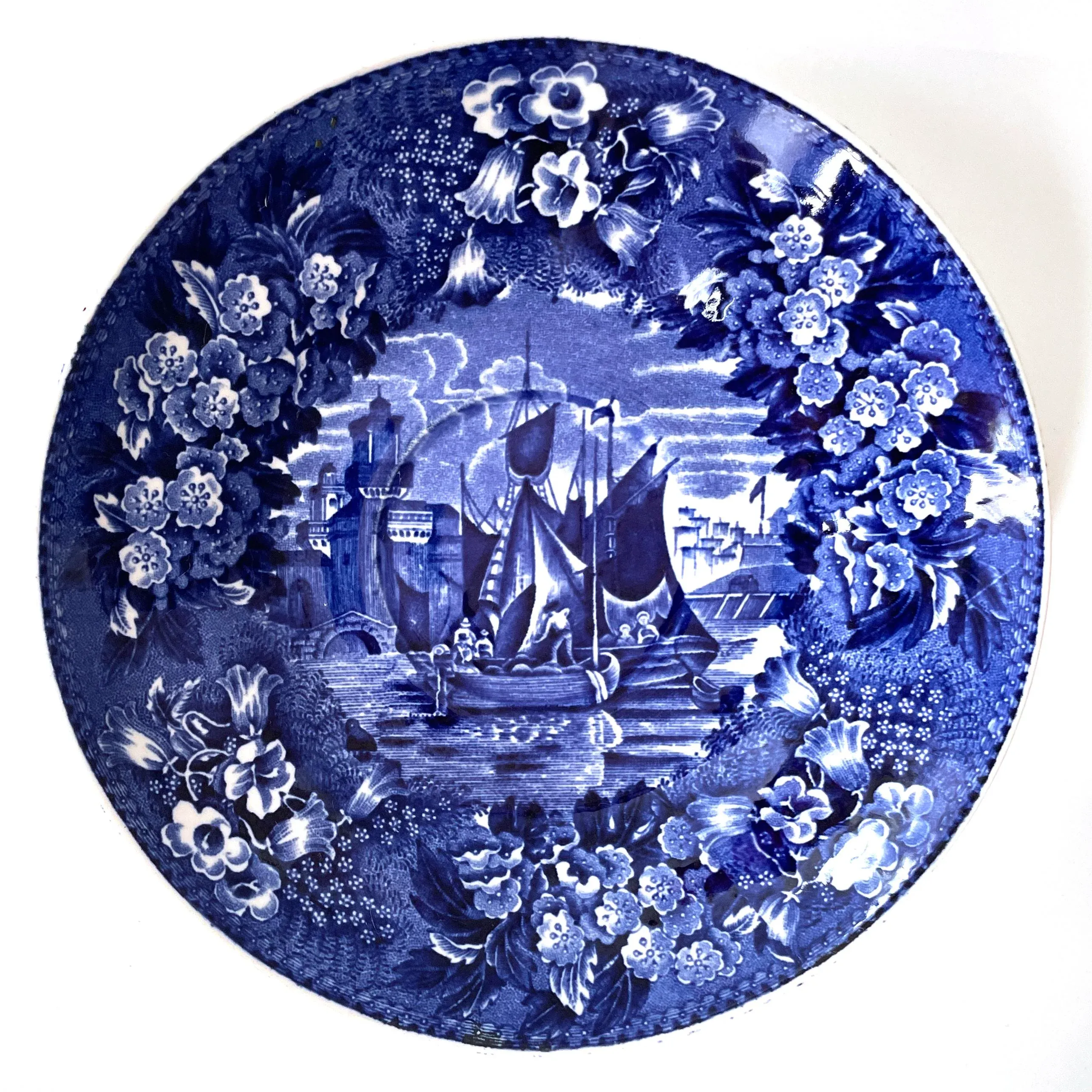 Wedgwood Blue & White Transferware Plate - Ferrara - Etruria