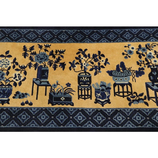 Mid 20th Century Chinese Baotou Vase Pictorial Rug, 02'04 X 04'06 For Sale - Image 4 of 9